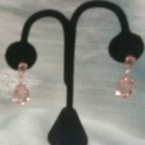 Swarovski Pink Crystal Drop Earrings